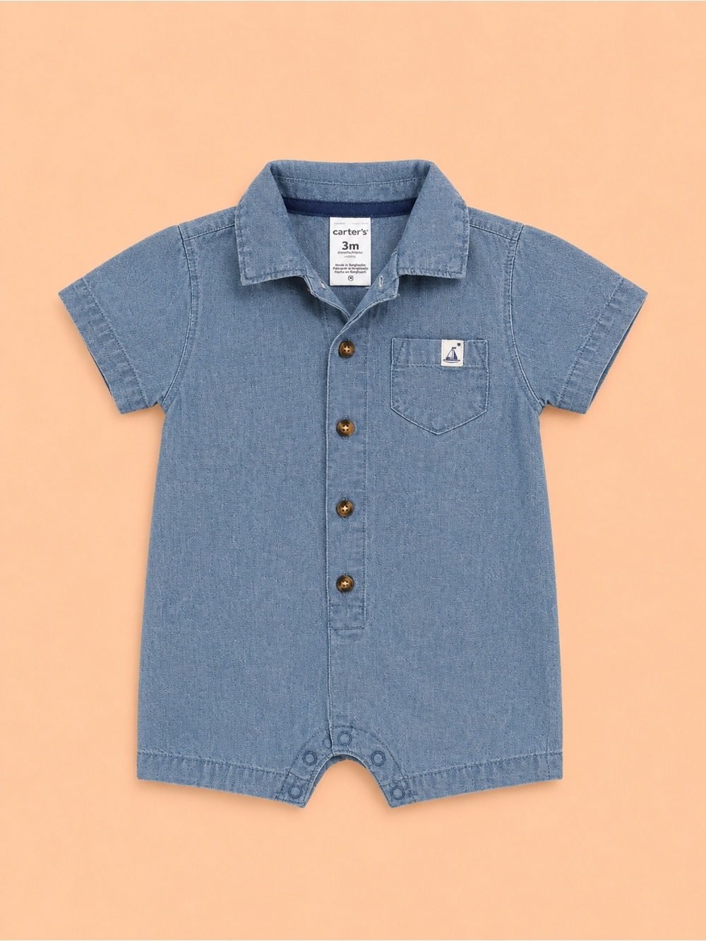 🐻 CARTER’S CHAMBRAY ROMPER